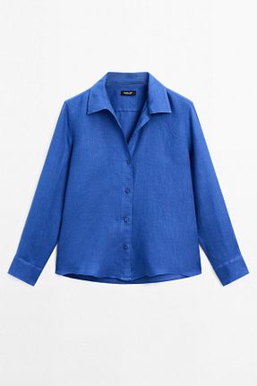 پیراهن آبی زنانه رگولار Massimo Dutti - کد 939008693