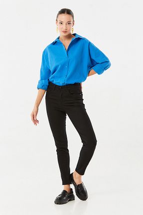 شلوار جین مشکی زنانه پاچه تنگ Fullamoda - کد 363235375