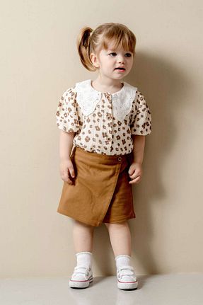 ست نوزادی قهوه ای بچه گانه پنبه ای JNF kids - کد 936692716