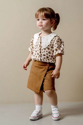 ست نوزادی قهوه ای بچه گانه پنبه ای JNF kids - کد 936692716