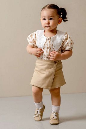 ست نوزادی بژ بچه گانه پنبه ای JNF kids - کد 936692498