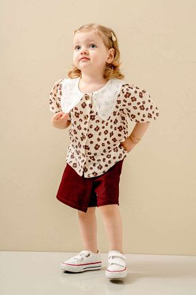 ست نوزادی زرشکی بچه گانه پنبه ای JNF kids - کد 936908645