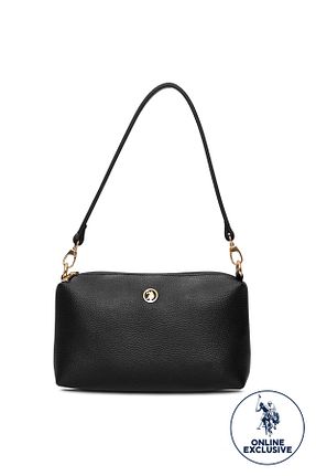 کیف دوشی مشکی زنانه چرم مصنوعی U.S. Polo Assn. - کد 936635393