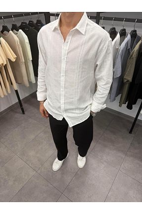 پیراهن سفید مردانه رگولار Butik - کد 939030893