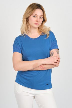 بلوز آبی زنانه ساده Sistas - کد 939031472