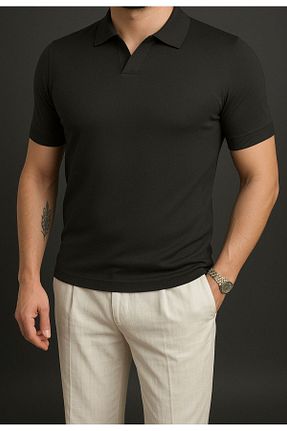 پولوشرت مشکی مردانه پنبه - الاستین G&G WARDROBE - کد 933058740