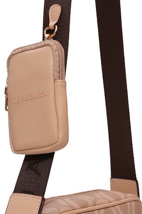 کیف پستچی بژ زنانه چرم مصنوعی U.S. Polo Assn. - کد 933865770