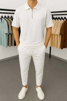 ست بالاتنه و پائین تنه سفید مردانه رگولار Butik - کد 939033609