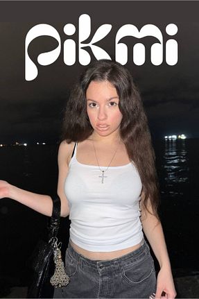 رکابی سفید زنانه بدون آستین Pikmi Collection - کد 936195222
