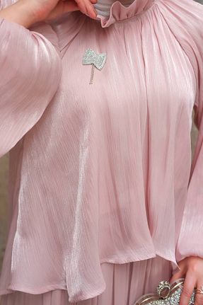 لباس حجاب صورتی زنانه رگولار Butik - کد 939035723