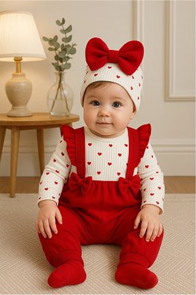 ست نوزادی قرمز بچه گانه پنبه ای pjishop - کد 656011791