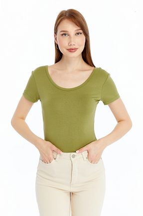 بلوز سبز زنانه ساده LAENT - کد 939050478
