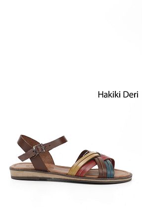صندل رنگی زنانه پاشنه تخت GÖNDERİ(R) - کد 939061184