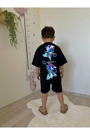 ست بالاتنه و پائین تنه مشکی بچه گانه بافتنی hophopçocuk - کد 939086077