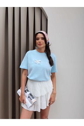 تیشرت آبی زنانه Relaxed ESRAHELVACI - کد 939067351