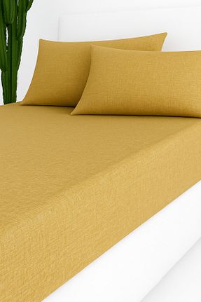 ست ملحفه دونفره زرد پنبه ای Home - کد 890665760