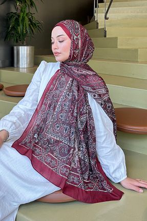 شال زرشکی زنانه lamelif.com - کد 897845727