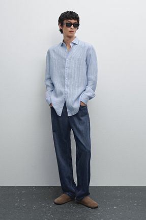 پیراهن آبی مردانه رگولار Massimo Dutti - کد 939080000