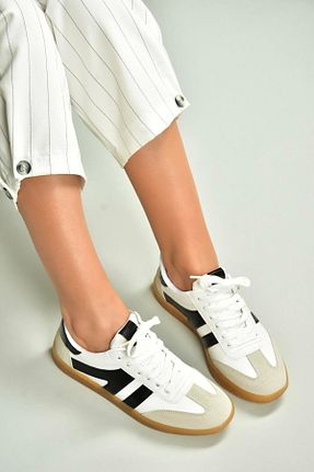 کفش اسنیکر سفید زنانه بند دار Fox Shoes - کد 939063640
