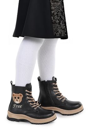 بوت / نیم بوت مشکی بچه گانه چرم مصنوعی Kiko Kids - کد 888494812