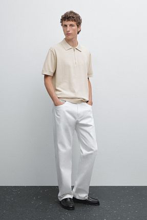 تیشرت بژ مردانه رگولار Massimo Dutti - کد 939084890