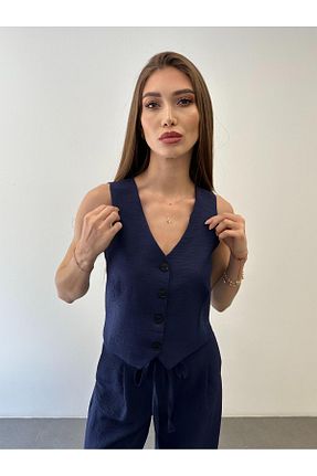 ست بالاتنه و پائین تنه سرمه ای زنانه بافتنی ossons - کد 820942135