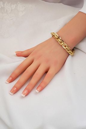 دستبند طلا زرد زنانه 14 عیار Bilezikci - کد 939107540