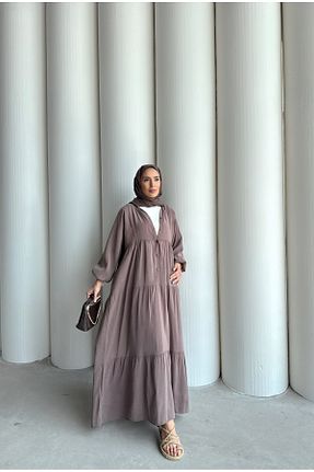 لباس حجاب سبز زنانه اورسایز By Merve Serin - کد 939084491