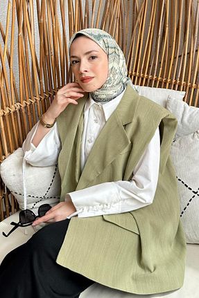 روسری بژ پلی استر lamelif - کد 939115382
