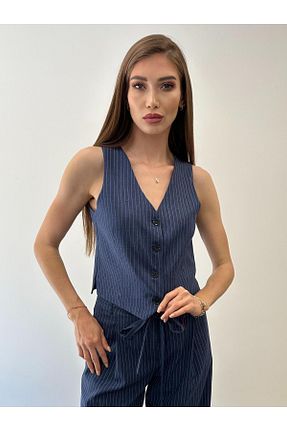 ست بالاتنه و پائین تنه سرمه ای زنانه بافتنی ossons - کد 820993349