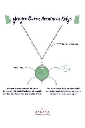 گردنبند جواهر سبز زنانه سنگ طبیعی DAKANA JEWELLERY - کد 939111014