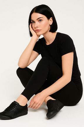 کفش اسنیکر مشکی زنانه بند دار Oregon Shoes - کد 902154083