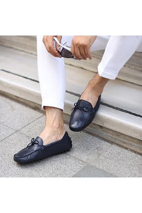 کفش کژوال سرمه ای مردانه چرم خالص Sail Lakers - کد 70302084