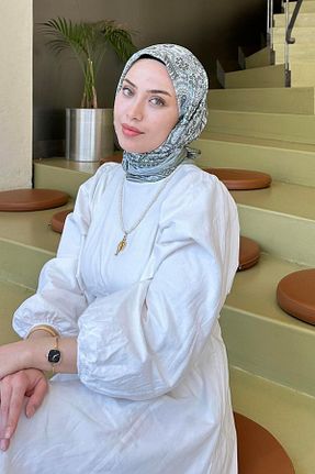 روسری سبز پلی استر lamelif - کد 939115445