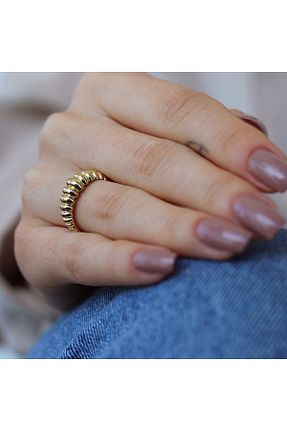 انگشتر طلا زرد زنانه 14 عیار Değerli Kuyumculuk - کد 91877871
