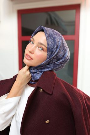 روسری طوسی پنبه ای Silk Home - کد 890813099