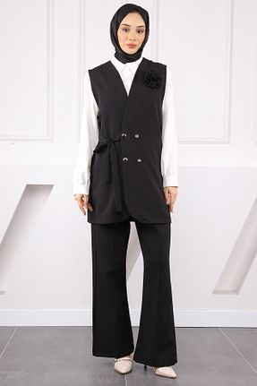 ست بالاتنه و پائین تنه حجاب مشکی زنانه رگولار İmajButik - کد 939134866