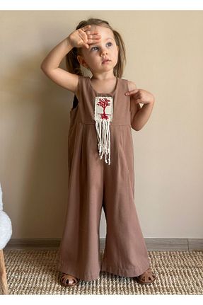 سرهمی قهوه ای بچه گانه بدون آستین MAMAOLAS - کد 906578458