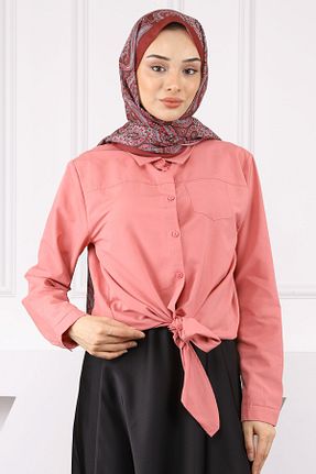 پیراهن حجاب صورتی زنانه رگولار İmajButik - کد 939136278