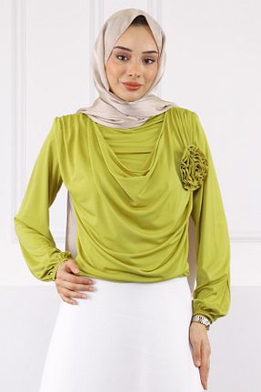 بلوز حجاب سبز زنانه رگولار İmajButik - کد 939138215