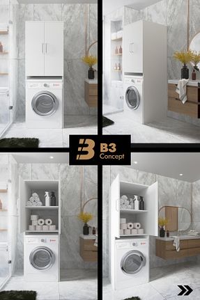 کمد ماشین لباسشوئی سفید B3 Concept - کد 938919506