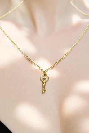 گردنبند استیل ( فولاد ) طلائی زنانه استیل (فولاد) Atolyezone - کد 939149986