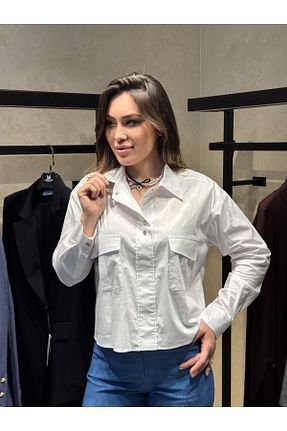 پیراهن سفید زنانه گشاد Merkür - کد 939149121