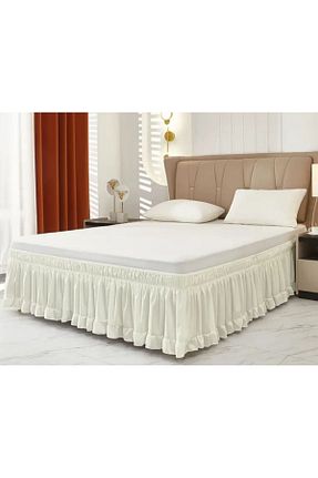 ست ملحفه دونفره بژ کتان KUMSAATİ - کد 939162713