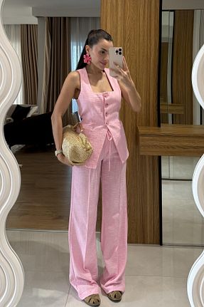 ست بالاتنه و پائین تنه صورتی زنانه بافتنی Hotfashion - کد 939175239
