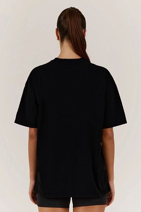 تیشرت مشکی زنانه اورسایز MODA - کد 932810513