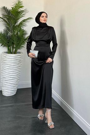 لباس حجاب مشکی زنانه 3/4 Boy MERVEN AKYÜZ - کد 939185491