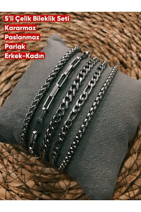 دستبند استیل (فولاد) زنانه استیل ضد زنگ ruvelu - کد 938510970
