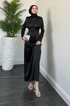 لباس حجاب مشکی زنانه 3/4 Boy MERVEN AKYÜZ - کد 939185491
