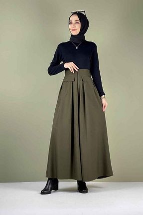 دامن خاکی زنانه PuShe - کد 939202225